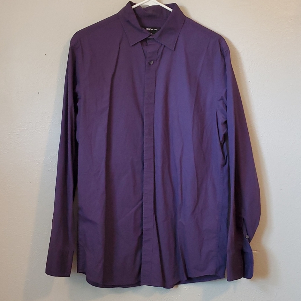 Purple long sleeve button down